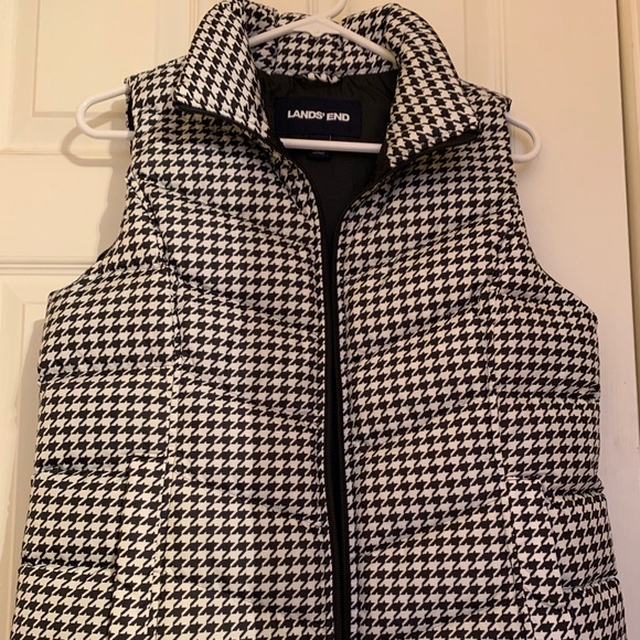 Lands End Houndstooth Vest 